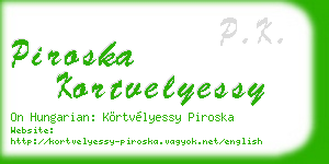 piroska kortvelyessy business card